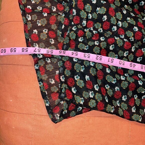 Zara Bohemian Style TRF Collection Maxi Dress With Patterned Design & V-Neckline - Picture 7 of 9